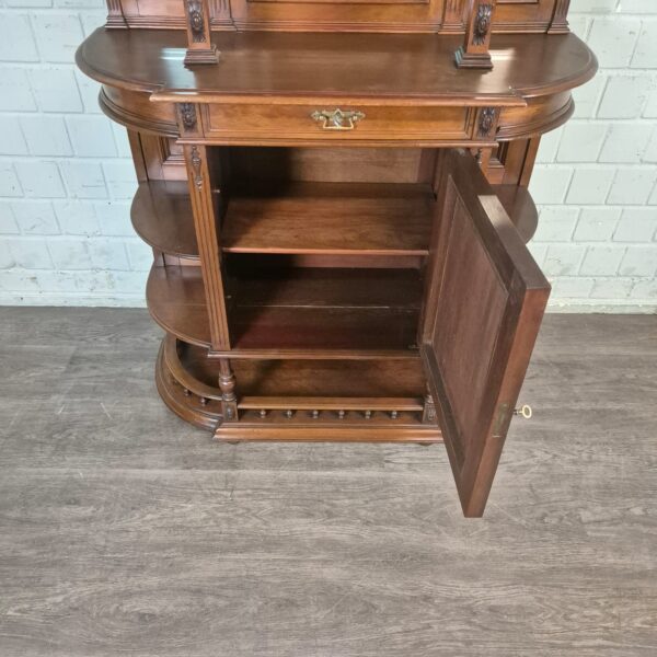Buffetschrank Spiegelschrank Jugendstil 1895 Nussbaum – Bild 17