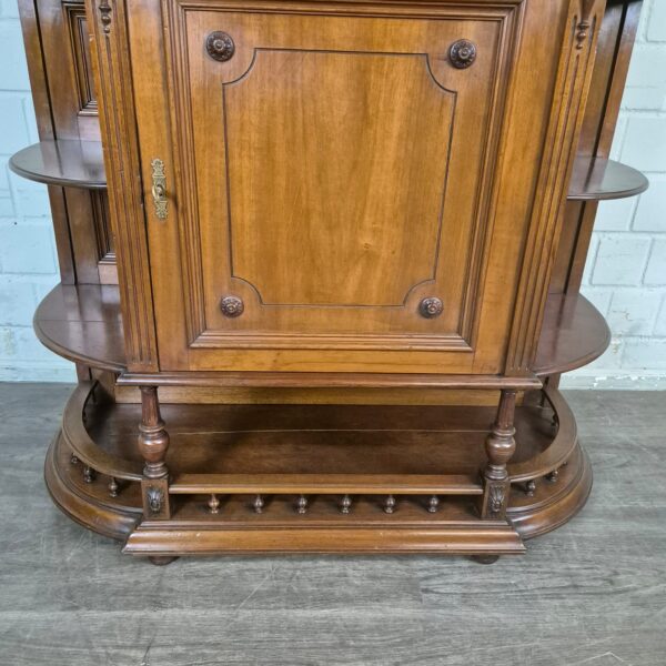 Buffetschrank Spiegelschrank Jugendstil 1895 Nussbaum – Bild 8