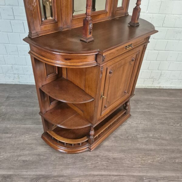 Buffetschrank Spiegelschrank Jugendstil 1895 Nussbaum – Bild 10