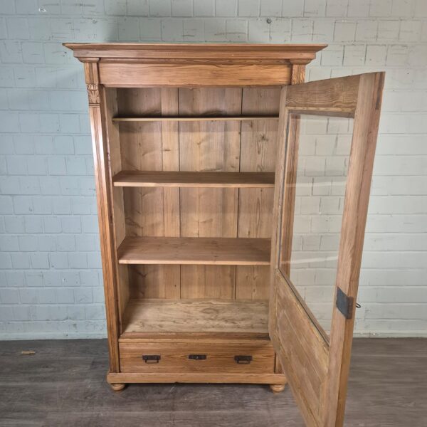 Vitrine Geschirrschrank Jugendstil 1900 Kiefer – Bild 8