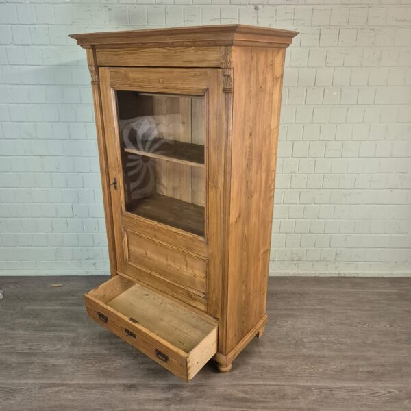 Vitrine Geschirrschrank Jugendstil 1900 Kiefer – Bild 10