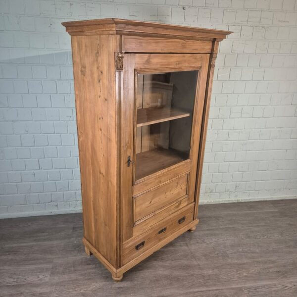 Vitrine Geschirrschrank Jugendstil 1900 Kiefer