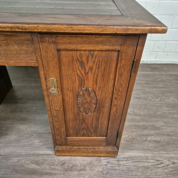 Schreibtisch Jugendstil 1920 Eiche – Bild 5