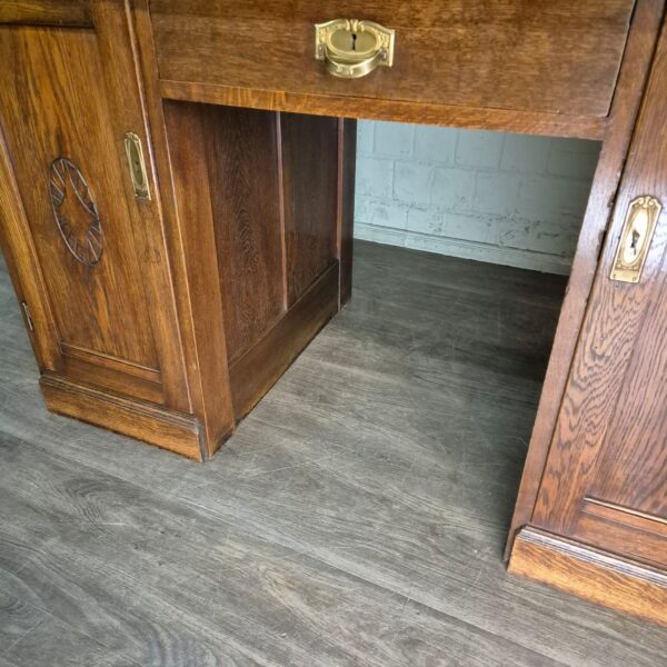 Schreibtisch Jugendstil 1920 Eiche – Bild 3