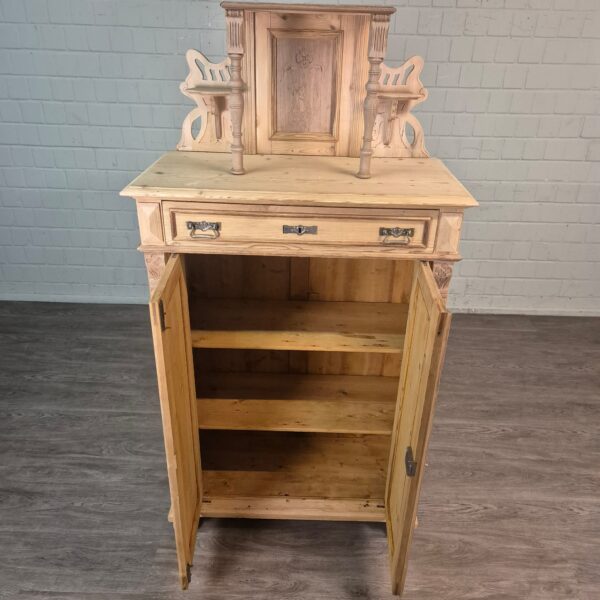 Vertiko mit Aufsatz Jugendstil 1900 Kiefer – Bild 12