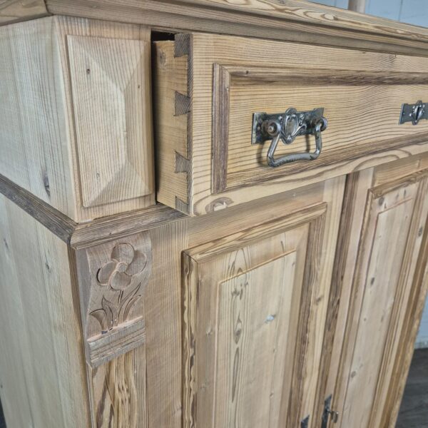 Vertiko mit Aufsatz Jugendstil 1900 Kiefer – Bild 16