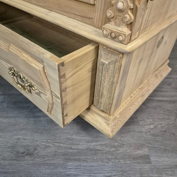 Vitrine Geschirrschrank Gründerzeit 1880 Kiefer – Bild 19