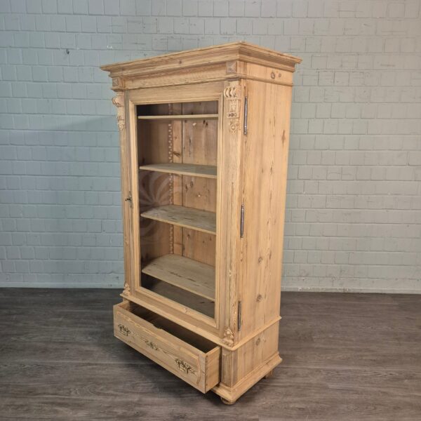 Vitrine Geschirrschrank Gründerzeit 1880 Kiefer – Bild 18