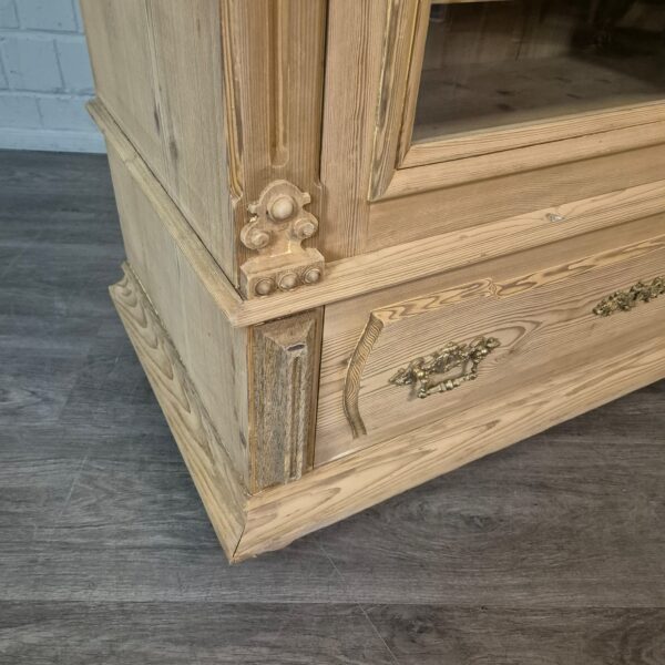 Vitrine Geschirrschrank Gründerzeit 1880 Kiefer – Bild 7