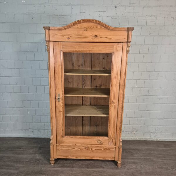 Vitrine Geschirrschrank Louis Philippe 1870 Kiefer – Bild 2