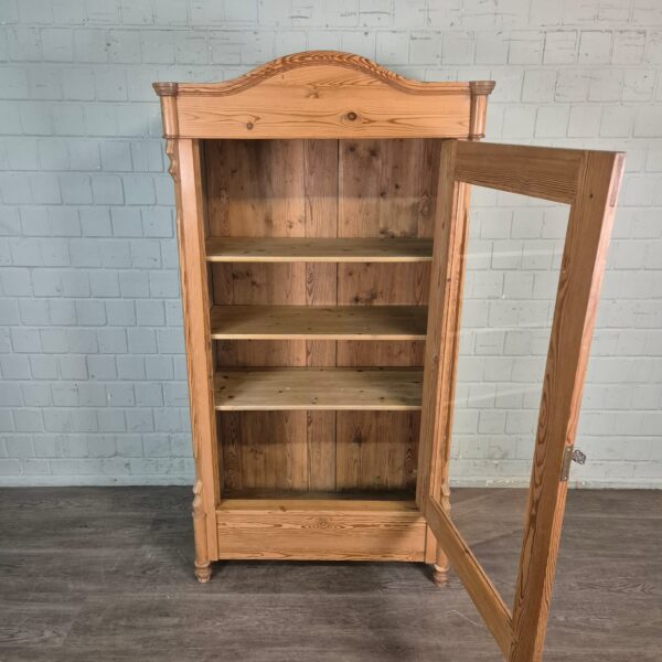 Vitrine Geschirrschrank Louis Philippe 1870 Kiefer – Bild 7