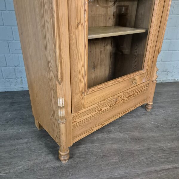 Vitrine Geschirrschrank Louis Philippe 1870 Kiefer – Bild 6