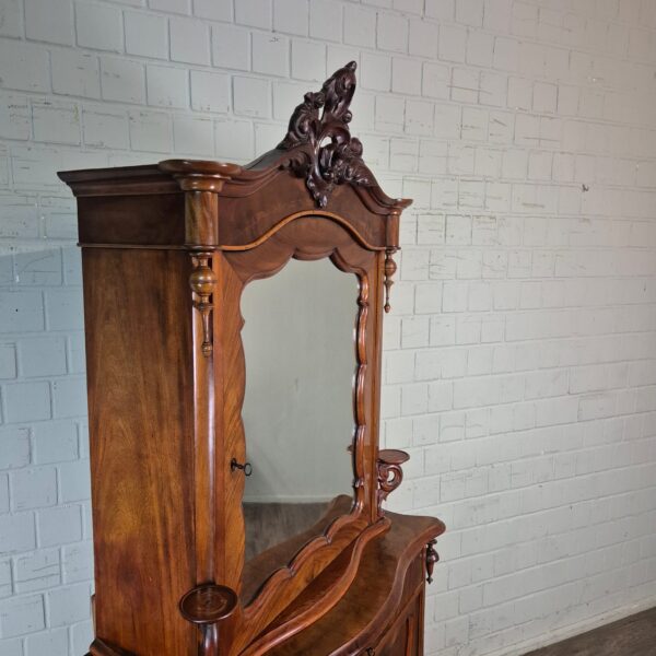 Vitrine Bonheur Biedermeier 1850 Mahagoni – Bild 5