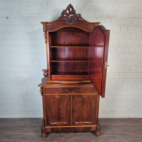 Vitrine Bonheur Biedermeier 1850 Mahagoni – Bild 14