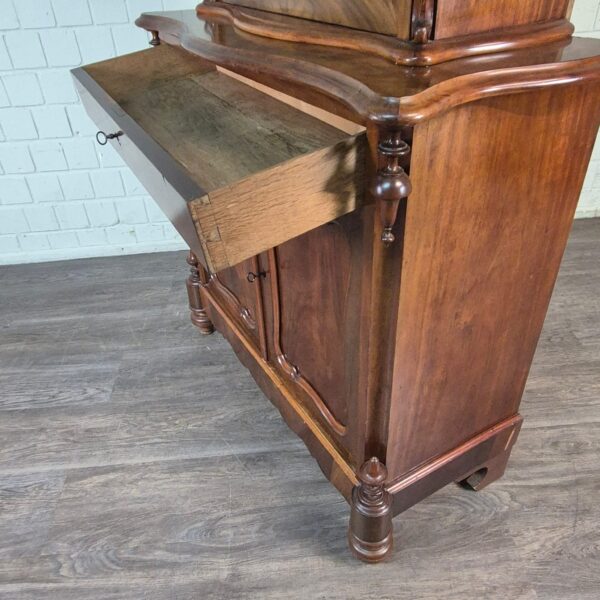 Vitrine Bonheur Biedermeier 1850 Mahagoni – Bild 17