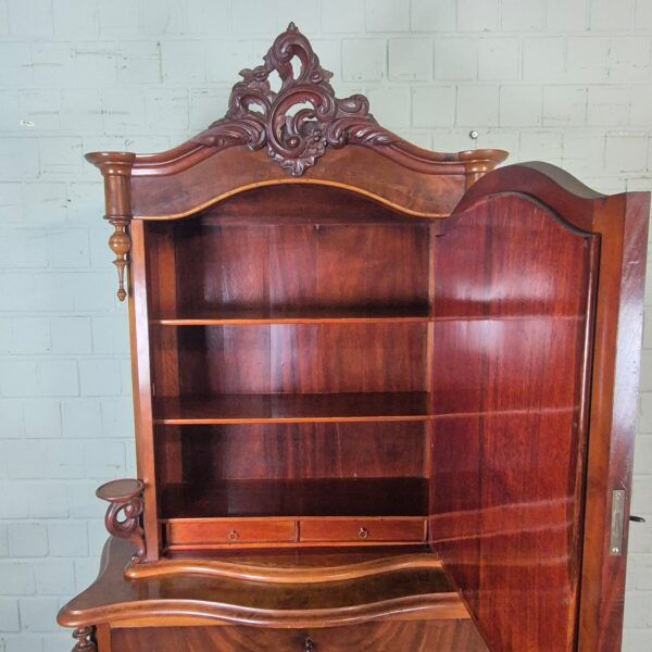 Vitrine Bonheur Biedermeier 1850 Mahagoni – Bild 15