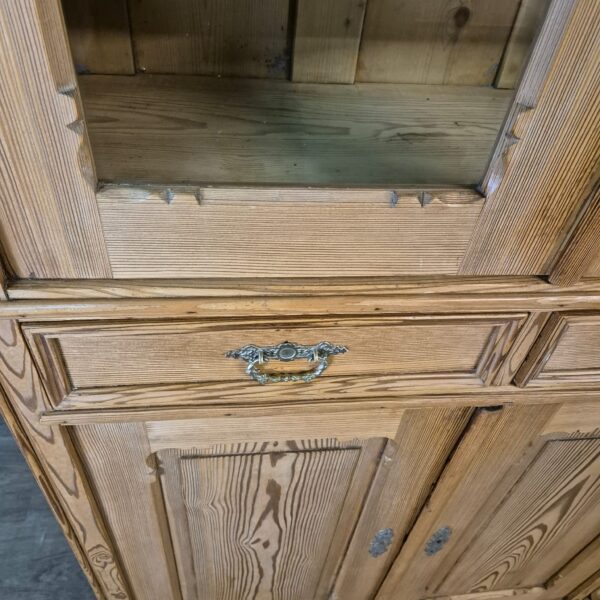 Vitrine Geschirrschrank Louis Philippe 1860 Kiefer – Bild 6