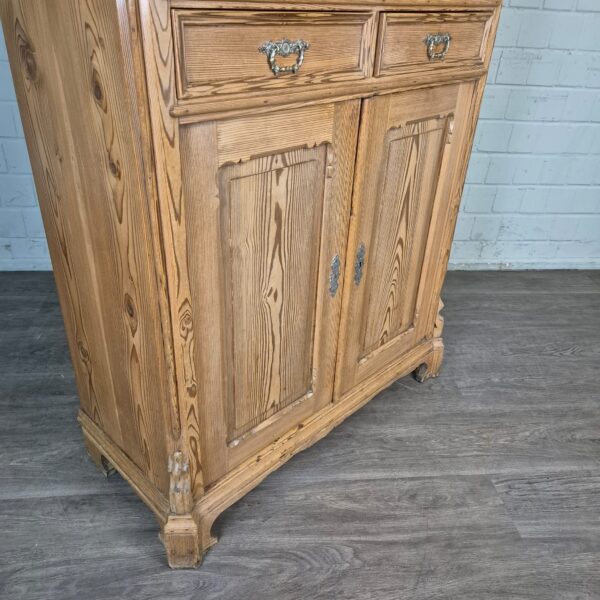 Vitrine Geschirrschrank Louis Philippe 1860 Kiefer – Bild 5