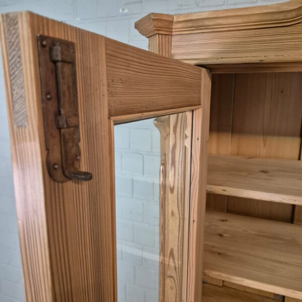 Vitrine Geschirrschrank Louis Philippe 1860 Kiefer – Bild 14