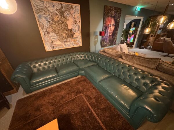 Chesterfield Sofa Eckcouch Ecksofa Dunkel-Türkis 2,75 m x 2,90 m – Bild 5