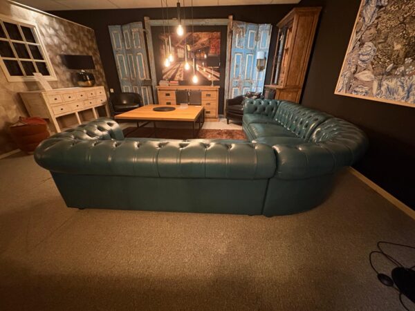 Chesterfield Sofa Eckcouch Ecksofa Dunkel-Türkis 2,75 m x 2,90 m – Bild 8