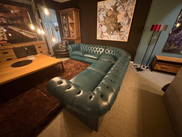 Chesterfield Sofa Eckcouch Ecksofa Dunkel-Türkis 2,75 m x 2,90 m – Bild 7