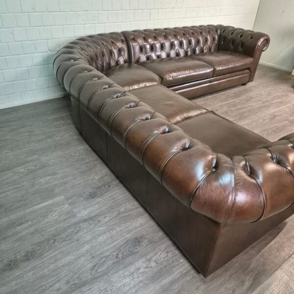 Chesterfield Sofa Eckcouch Ecksofa Dunkelbraun 2,75 m x 2,90 m – Bild 2