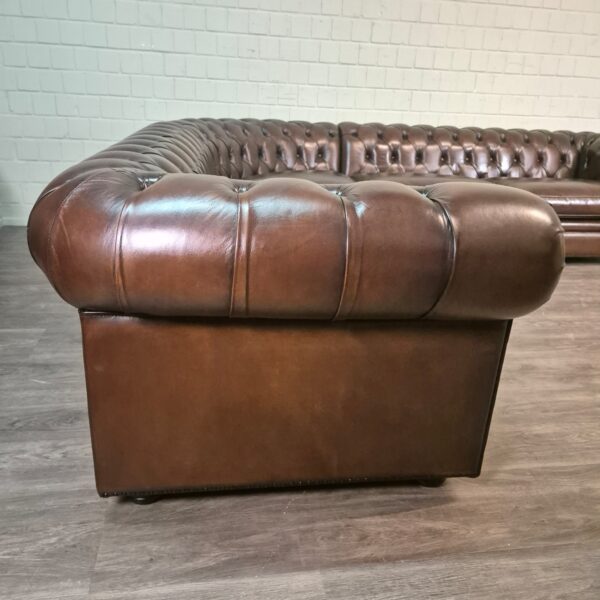 Chesterfield Sofa Eckcouch Ecksofa Dunkelbraun 2,75 m x 2,90 m – Bild 3