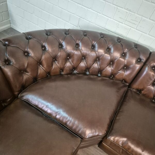 Chesterfield Sofa Eckcouch Ecksofa Dunkelbraun 2,75 m x 2,90 m – Bild 5