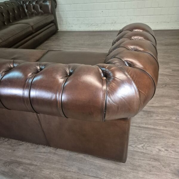 Chesterfield Sofa Eckcouch Ecksofa Dunkelbraun 2,75 m x 2,90 m – Bild 11