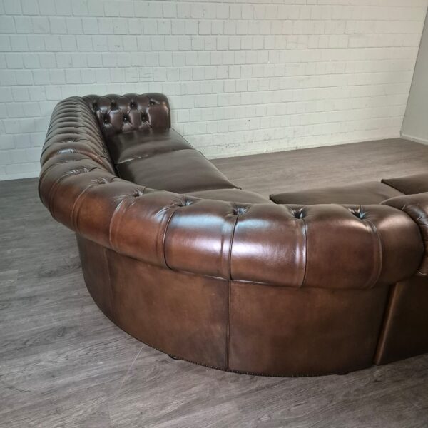 Chesterfield Sofa Eckcouch Ecksofa Dunkelbraun 2,75 m x 2,90 m – Bild 10