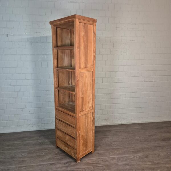 Hochschrank Bücherregal Teakholz 0,64 m