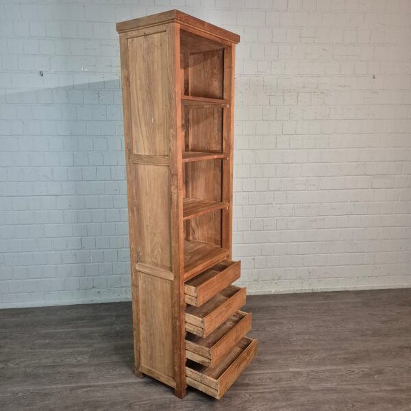 Hochschrank Bücherregal Teakholz 0,64 m – Bild 6
