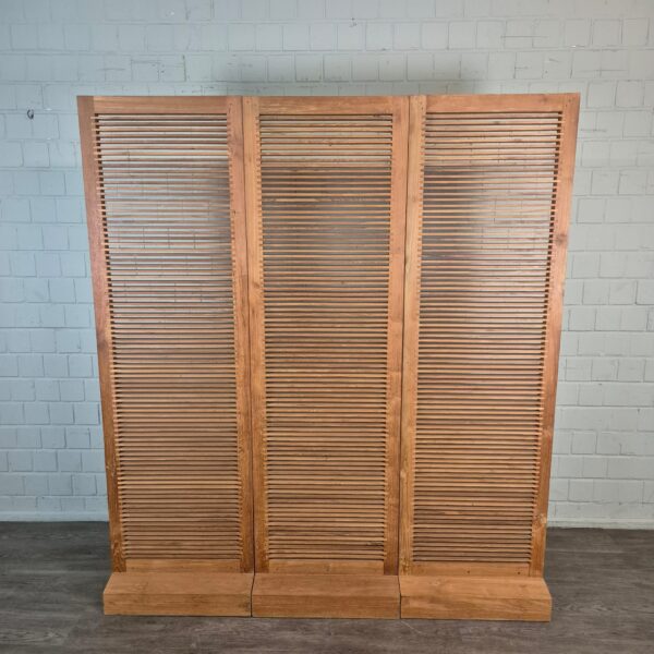 Paravent Raumteiler Teakholz 3 x 0,60 m – Bild 2