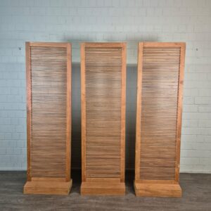 Paravent Raumteiler Teakholz 3 x 0,60 m