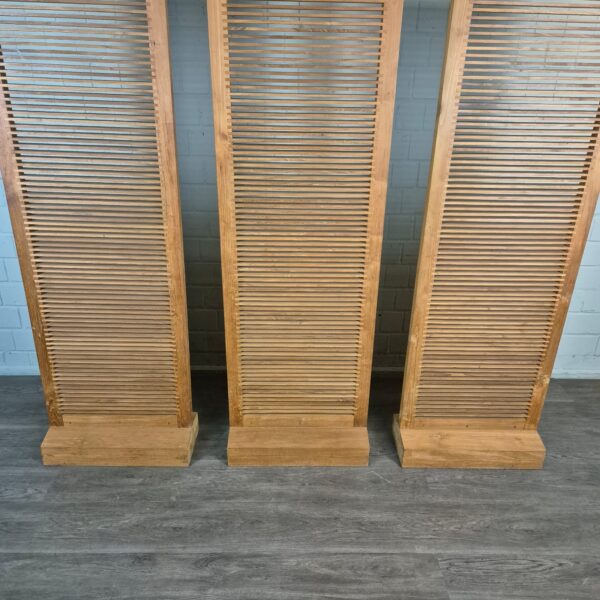 Paravent Raumteiler Teakholz 3 x 0,60 m – Bild 13