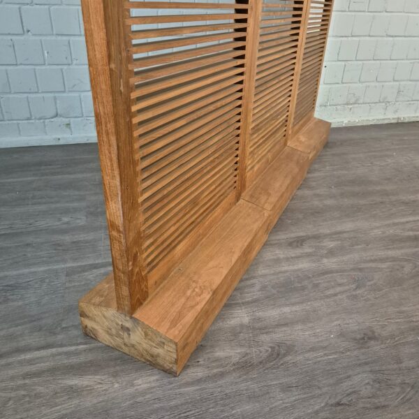 Paravent Raumteiler Teakholz 3 x 0,60 m – Bild 9