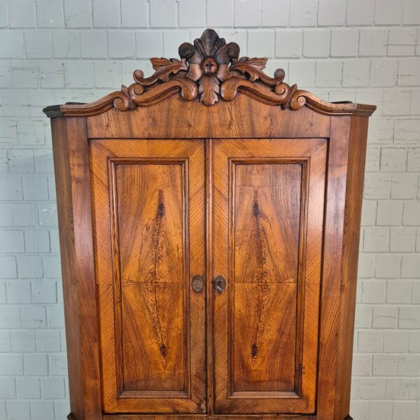 Eckschrank Eckbuffet Louis Philippe 1860 Esche – Bild 5