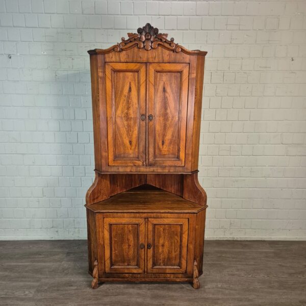 Eckschrank Eckbuffet Louis Philippe 1860 Esche