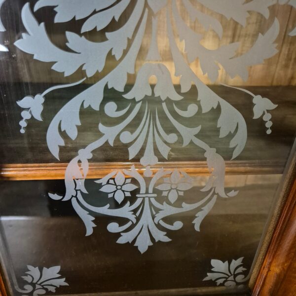 Vitrine Bücherschrank Gründerzeit 1880 Nussbaum – Bild 12