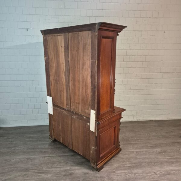 Vitrine Bücherschrank Gründerzeit 1880 Nussbaum – Bild 20