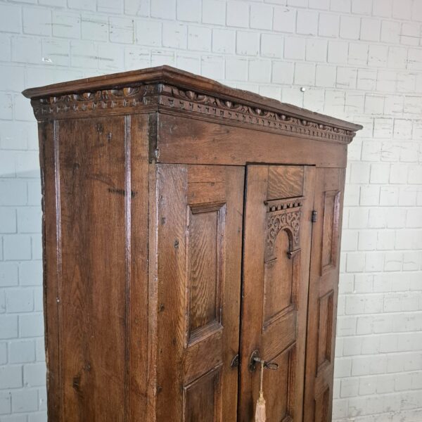 Schrank Geschirrschrank Barock 1750 Eiche – Bild 4