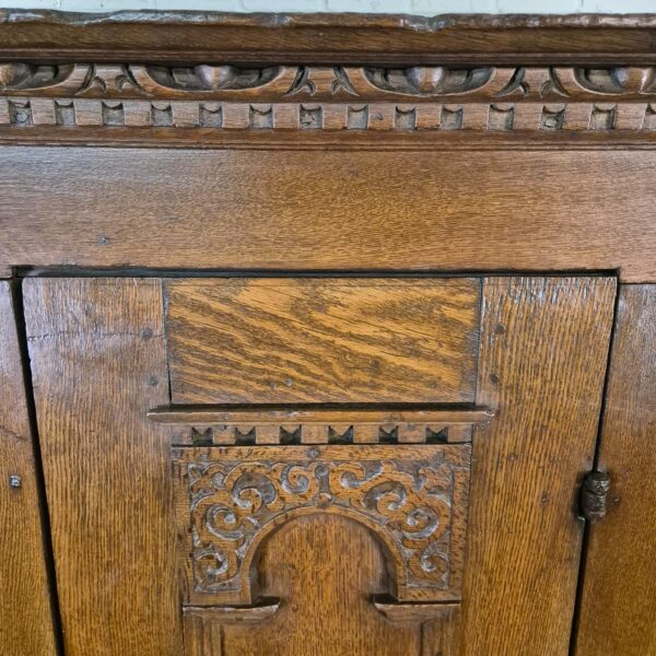 Schrank Geschirrschrank Barock 1750 Eiche – Bild 6