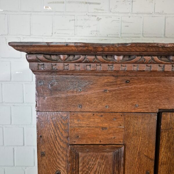 Schrank Geschirrschrank Barock 1750 Eiche – Bild 5