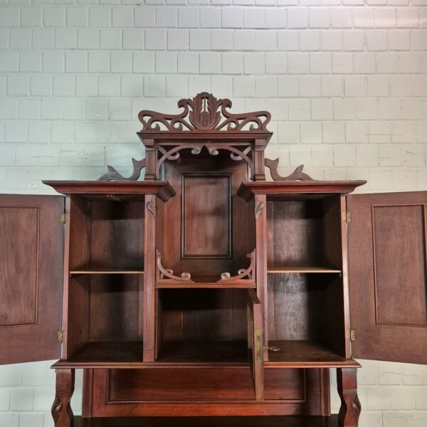 Buffetschrank Schrank Jugendstil 1910 Nussbaum – Bild 18