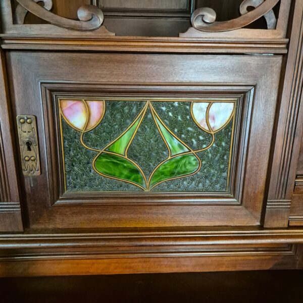 Buffetschrank Schrank Jugendstil 1910 Nussbaum – Bild 15