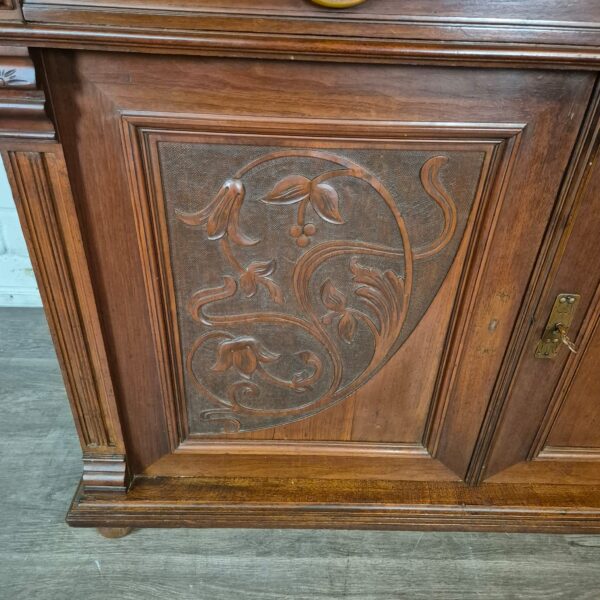 Buffetschrank Schrank Jugendstil 1910 Nussbaum – Bild 6