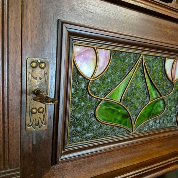 Buffetschrank Schrank Jugendstil 1910 Nussbaum – Bild 16