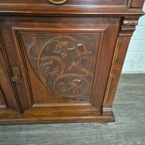 Buffetschrank Schrank Jugendstil 1910 Nussbaum – Bild 7