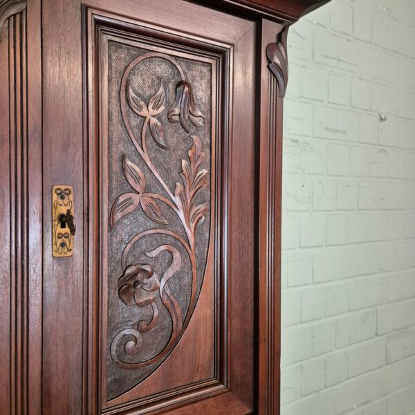 Buffetschrank Schrank Jugendstil 1910 Nussbaum – Bild 11